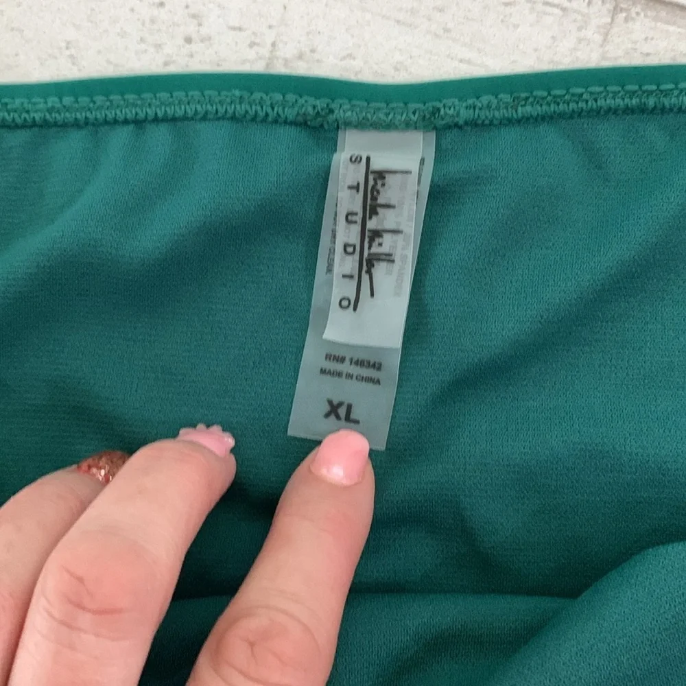 Nicole Miller Emerald Green Bikini Bottom NWT Size Large